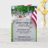 愛国者の休日墓石 カード (黄色い花)