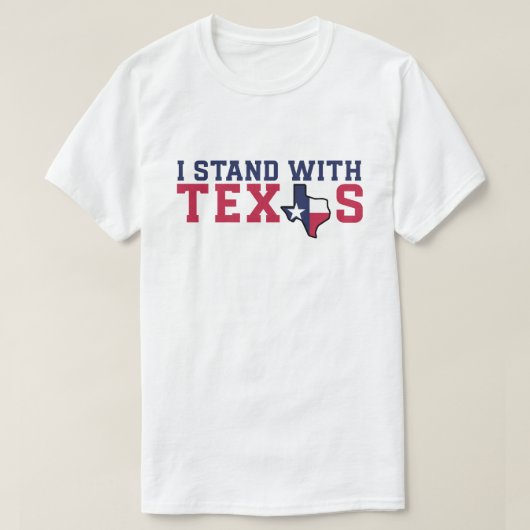 愛国者の国 "テキサスと共に立つ" Tシャツ (デザイン正面)