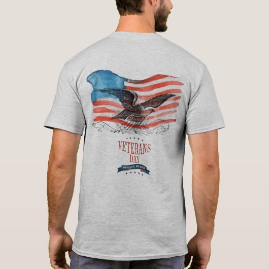 愛国者の思い出のグレー Tシャツ (裏面)