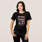 愛国者の日を忘れない トライブレンドTシャツ (正面全面)