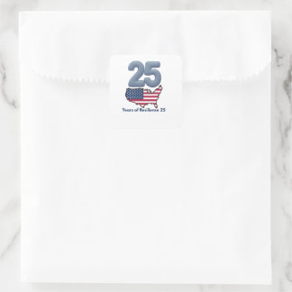 愛国者の日25周年 9/11 復興の年々 スクエアシール