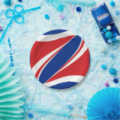 愛国者の暴走ラウンド ペーパープレート (パーティー)