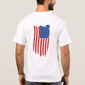 *~*愛国者の米国モダン国グランジ旗 Tシャツ (裏面)