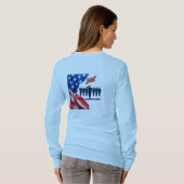 愛国者の誇りの糸　ライトブルー Tシャツ (裏面フル)