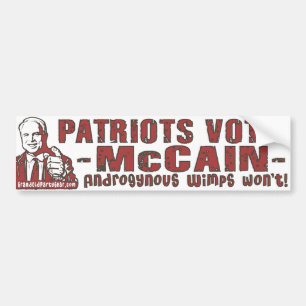 愛国者のMcCainのバンパーステッカー バンパーステッカー