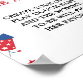 愛国者はベビーの赤ちゃんシャワーゲームのサインを作ろう ポスター (角)