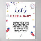 愛国者はベビーの赤ちゃんシャワーゲームのサインを作ろう ポスター (正面)
