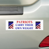 愛国者は彼らの自身の重量を運びます バンパーステッカー (車上)