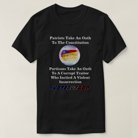 愛国者は憲法Tシャツに誓う Tシャツ (デザイン正面)