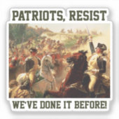 愛国者は民主主義への攻撃に抵抗 シール (正面)