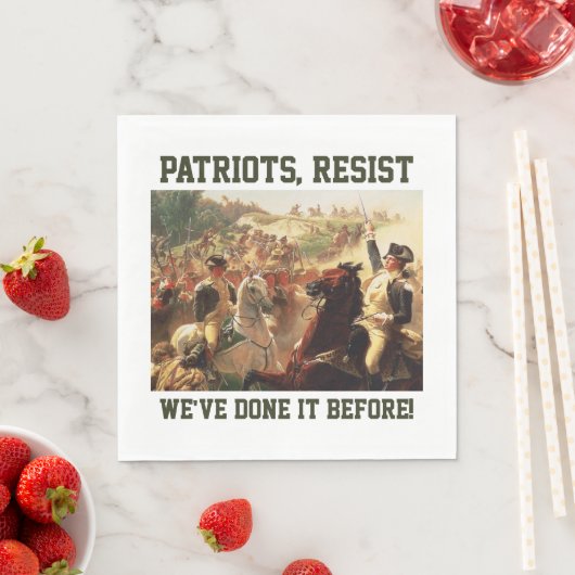 愛国者は民主主義への攻撃に抵抗 スタンダードランチョンナプキン (インサイチュ)