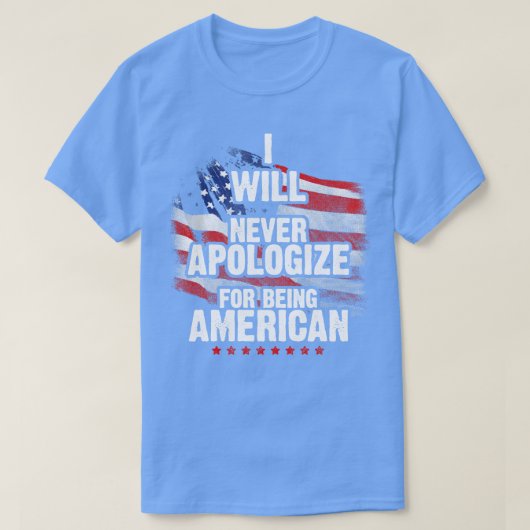 愛国者は決して謝罪しない Tシャツ (デザイン正面)