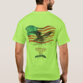 愛国者への思いを忘れずにグリーン Tシャツ (裏面)