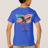 愛国者への思いを込めてブルー Tシャツ (裏面)