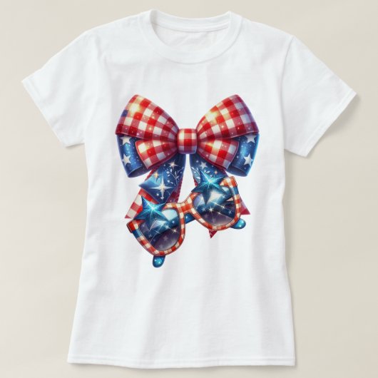 愛国者チェックアート Tシャツ (デザイン正面)