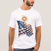 愛国者チェックアート Tシャツ (正面)