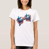 愛国者チェックアート Tシャツ (正面)