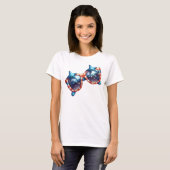 愛国者チェックアート Tシャツ (正面フル)