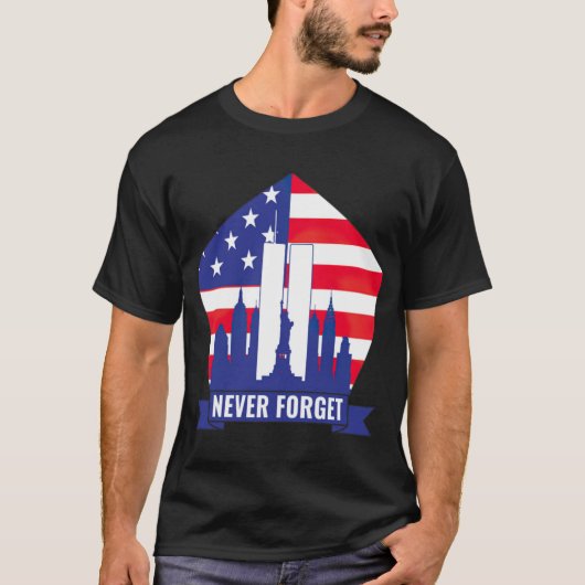 愛国者日忘れ9 11シャツ Tシャツ (正面)
