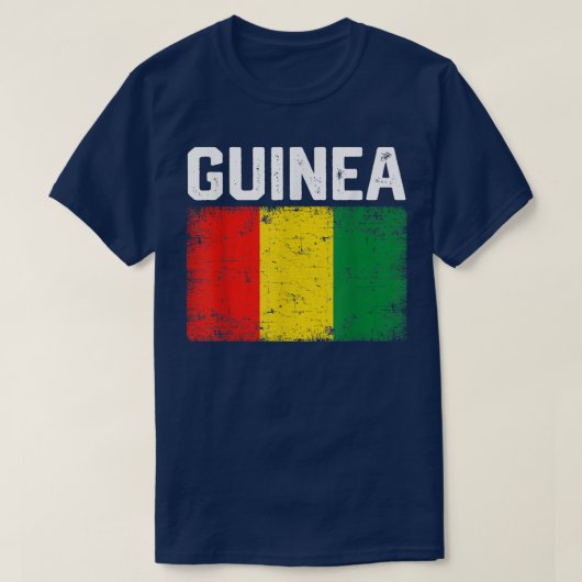 愛国者男性女性子供ギニア動揺して国旗 Tシャツ (デザイン正面)