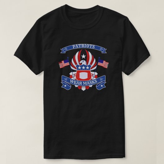 愛国者衣服マスクアメリカンイーグル Tシャツ (デザイン正面)