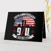 愛国者記念日2022年　9-11を決して忘れない　21周年 カード (黄色い花)