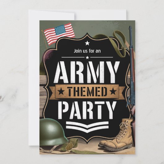 愛国者軍テーマパーティー軍事祝賀会 招待状 (正面)