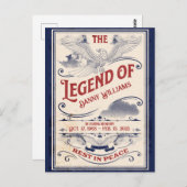 愛国者追悼 退役軍人葬儀への招待 ポストカード (正面/裏面)