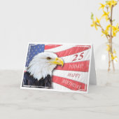 愛国者25歳の誕生日カード カード (黄色い花)