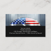 愛国自動車整備士メタルアメリカン旗車 名刺 (裏面)