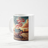 愛国自由をテーマにしたコーヒーカップ コーヒーマグカップ (正面左)