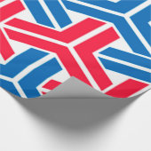 愛国色の幾何学的パターン ラッピングペーパー (角)