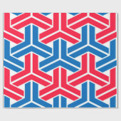 愛国色の幾何学的パターン ラッピングペーパー (フラット)