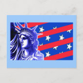 愛国色の自由の女神製品 ポストカード (正面)