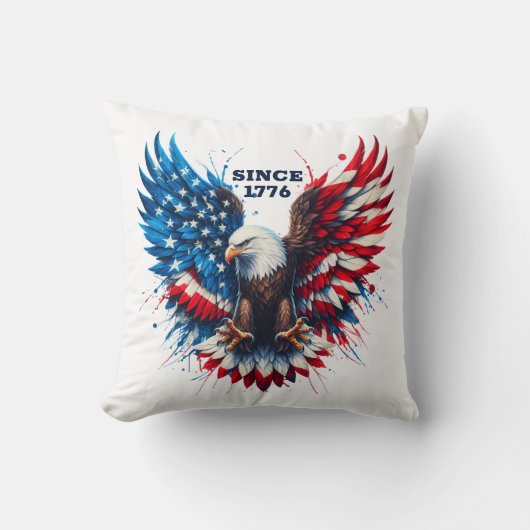 愛国色アメリカはっきりしたイーグル クッション (正面)
