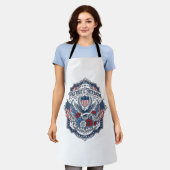 愛国花屋ベクターグラフィックTシャツ_1 エプロン (着用した状態)