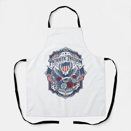 愛国花屋ベクターグラフィックTシャツ_1 エプロン (正面)