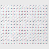 愛国花火ロケットスパーカー赤白青 ラッピングペーパー (フラット)