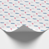 愛国花火ロケットスパーカー赤白青 ラッピングペーパー (角)