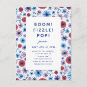 愛国花火7月4日招待状投稿 ポストカード (正面)