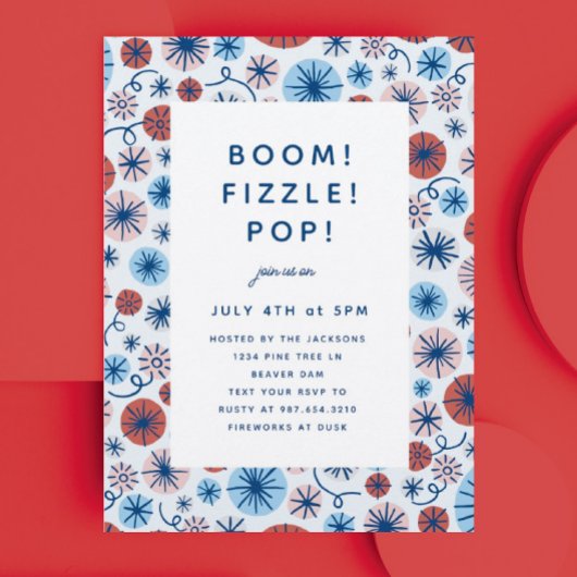 愛国花火7月4日招待状投稿 ポストカード