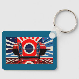 愛国芸術ポップ・アートのオリンピック・バーベルセット キーホルダー