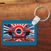 愛国芸術ポップ・アートのオリンピック・バーベルセット キーホルダー (正面)