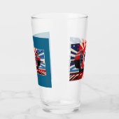 愛国芸術ポップ・アートのオリンピック・バーベルセット タンブラーグラス (左)