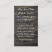 愛国葬儀記念祈りの言葉カード米国国旗 コーリングカード (裏面)