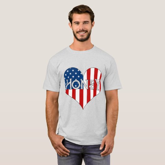 愛国蜂蜜 Tシャツ (正面フル)