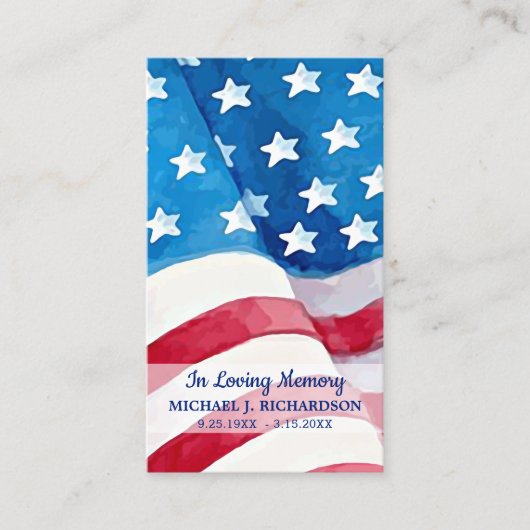 愛国記念お祝いライフ祈りの言葉カード コーリングカード (正面)