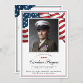 愛国記念カードサンキューカード 招待状 (正面/裏面)