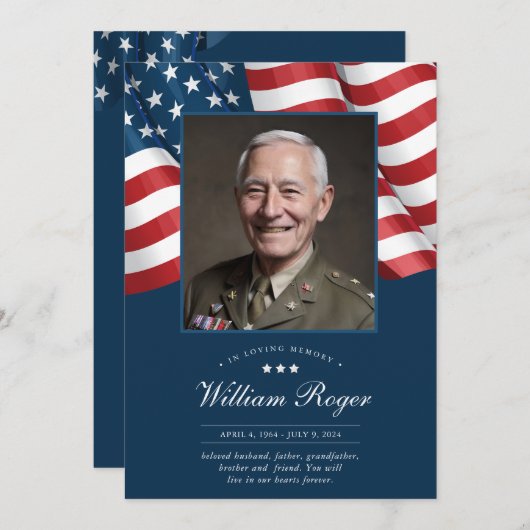 愛国記念カード祈りの言葉カード 招待状 (正面/裏面)