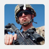 愛国記念兵士の写真 メタルオーナメント (裏面)